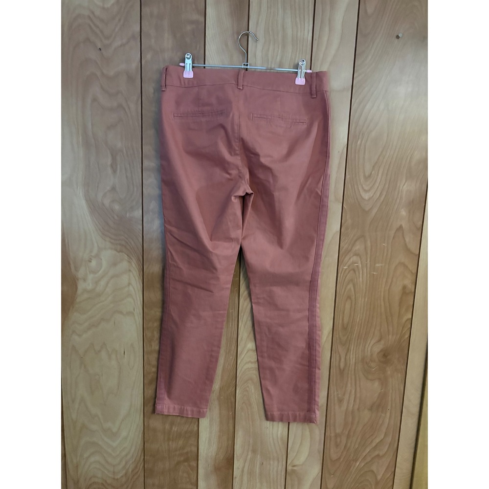 Old Navy Pixie Ankle Pants Womens 6 Mauve Pink Stretch Chino Patch Pocket - Picture 2 of 6
